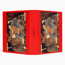 Samurai killing Tengu/bird Painting, c. 1800's Binders