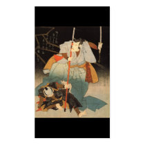 Samurai Painting c. 1800's Business Card Template