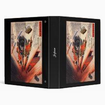 Samurai Painting, circa 1800's Vinyl Binders