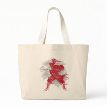 Samurai Pose Tote Bag