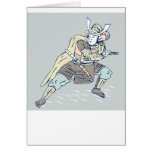 Samurai warrior katana sword card