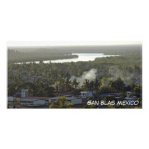 San Blas Town, River, Mangroves Photo Cards