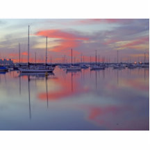 San Diego Bay Seen From The Airport Side At Sunris Acrylic Cut Outs