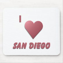 San Diego -- Burgundy Mouse Pad