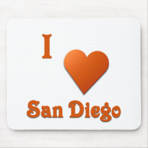 San Diego -- Burnt Orange Mouse Mats
