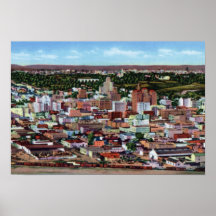 San Diego California Birdseye View Posters