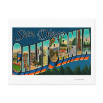 San Diego, California - Large Letter Scenes 2 Post Card
