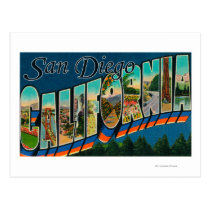 San Diego, California - Large Letter Scenes 2 postcards