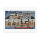 San Diego, California - Large Letter Scenes Post Cards