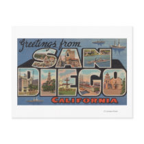 San Diego, California - Large Letter Scenes Post Cards