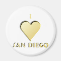 San Diego -- Cream Fridge Magnets