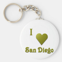 San Diego -- Deep Green Keychain