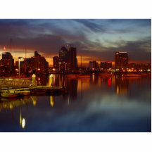 San Diego Docks Night Cut Out