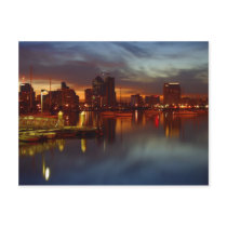 San Diego Docks Night Post Cards