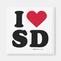 SAN DIEGO - "I LOVE SD" "I LOVE SAN DIEGO" MAGNET
