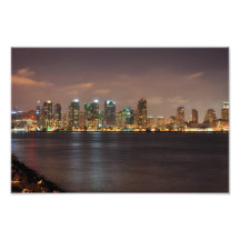 San Diego nighttime view Photo Art