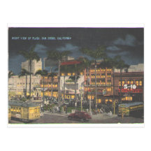 San Diego Plaza 1945 Post Cards