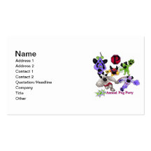 San Diego Pug Rescue 2013 Superhero Pugs Logo 2 Business Cards