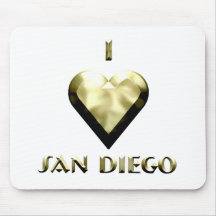 San Diego -- Shimmering Gold Mouse Pads
