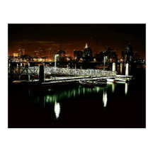 San Diego Skyline at Night Post Cards