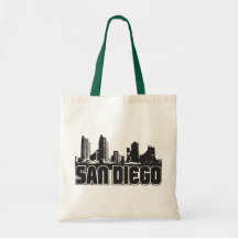 San Diego Skyline Canvas Bag