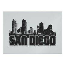 San Diego Skyline Custom Invites