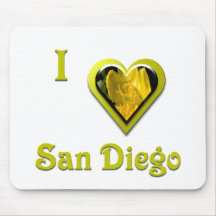 San Diego -- with Yellow Flower Mouse Pad