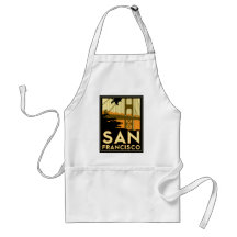 San Francisco Art Deco Travel Poster Apron