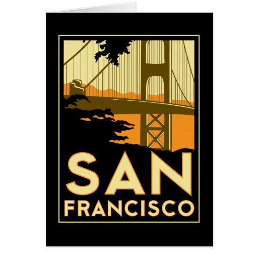San Francisco Art Deco Travel Poster Cards