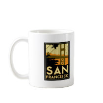 San Francisco Art Deco Travel Poster Mug