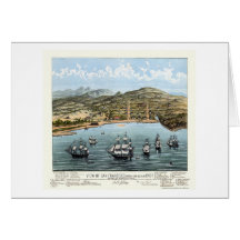 San Francisco, CA Panoramic Map - 1847 Cards
