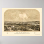 San Francisco, CA Panoramic Map - 1851 Posters