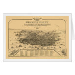 San Francisco, CA Panoramic Map - 1875 Greeting Card