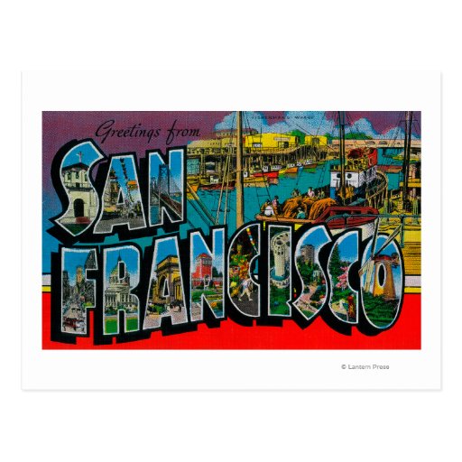 San Francisco, CaliforniaLarge Letter Scenes Postcard
