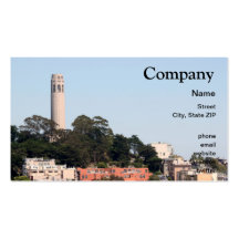 San Francisco Coit Tower Business Card Template