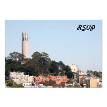 San Francisco Coit Tower Custom Invitation