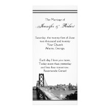 San Francisco Destination Wedding Program Custom Rack Cards
