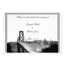 San Francisco Destination Wedding Save the Date Personalized Invitation