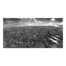 San Francisco Earthquake Ruins of 1906 Panorama Customized Photo Card