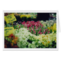 San Francisco flower market Card