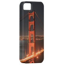 San Francisco Golden Gate Bridge Lit Up At Night iPhone 5 Covers
