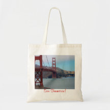 San Francisco, golden gate bridge Tote Bags