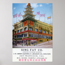 San Francisco la Californie chantent la grosse pub Affiches