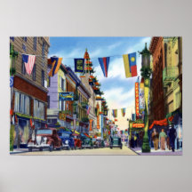 San Francisco la Californie Chinatown Poster