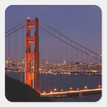San Francisco, la Californie Sticker Carré