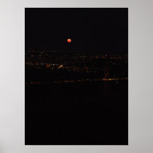San Francisco Red Moon Poster
