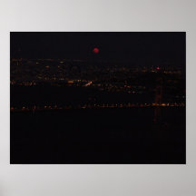 San Francisco Red Moon Poster