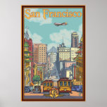 San Francisco Travel Poster - California Street