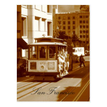 san francisco trolley car postcards