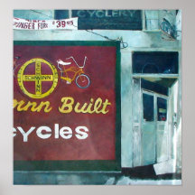 San Jose Bike Shop Print